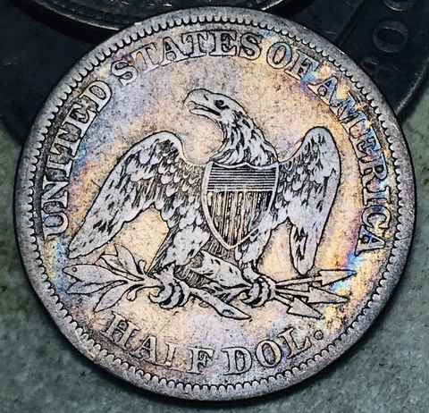 1843 Seated Liberty Half Dollar 50C Ungraded Choice Silver US Coin CC17766 Cover