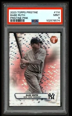 2023 Topps Pristine Babe Ruth SP VERY RARE #/15 Pink Refractor🔥 PSA-MINT🔥 - Image 1 of 3