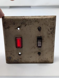 Vintage elektrische Schalterplatte Station Ruf Feuermelder Blinklampe Leuchte 50er Jahre - Bild 1 von 4