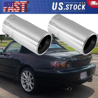 Pairs StainlessSteel Rear Exhaust Pipe Tail Muffler Tip For  Honda S2000 Foto 1 de 4