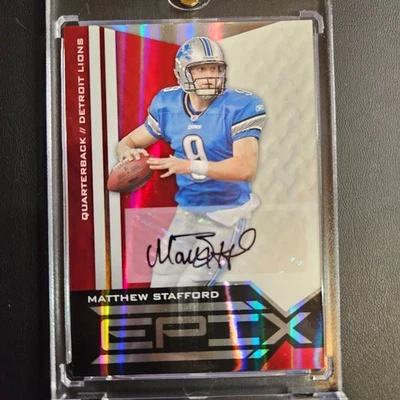 MATTHEW STAFFORD AUTO /15 2010 EPIX SIGNATURE RED RAMS LIONS *SECOND YEAR* - Image 1 of 2