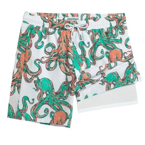 7 Zoll Herren Badehose mit Kompressionsfutter Boardshorts mit Reißverschluss Poc... - Bild 1 von 7