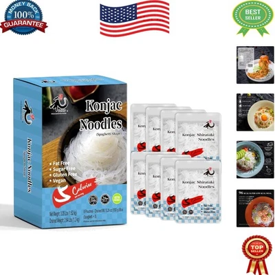 Fideos Shirataki Konjac rápidos y fáciles - Sustituto versátil para pasta, paquete de 8 Foto 1 de 4