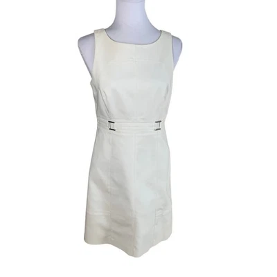 Vestido vaina para mujer White House Black Market talla 6 crema marfil plata detalles Foto 1 de 4