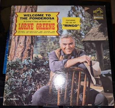 Lorne Greene LP , Welcome To The Ponderosa, RCA  LSP 2843, ORIGINAL 1964u - Image 1 of 4