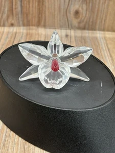 SWAROVSKI Crystal Collectible Figurine  Orchid With Pink Center     cab - Picture 1 of 5