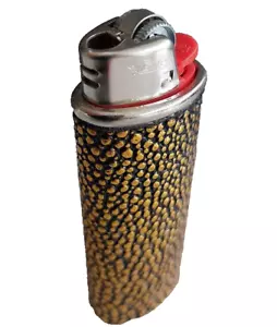 Bic Lighter case Gold Dimple complete with bic lighter turn your lighter into - Picture 1 of 6