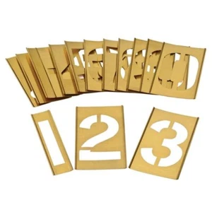 Dy-Mark Brass Interlocking Stencil 0-9 75mm Set - Picture 1 of 1