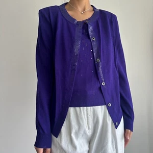 St John Pullover Oberteil Set Medium Wollmischung verziert Twinset Luxus Abend - Bild 1 von 10