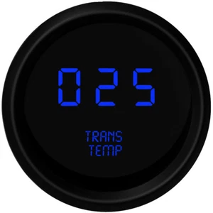 2 1/16" Digital Transmission Temp Gauge Blue LEDs Black Bezel Lifetime Warranty - Bild 1 von 7