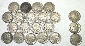 BÜFFEL NICKEL LOT 21 MÜNZEN GEMISCHT DATIERT, 1918x2, 1919x5, 1920er, 1930-er SCHÖN! - Bild 1 von 8
