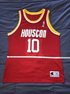 Vintage 90’s Houston Rockets Sam Cassell Champion Jersey Size 44 Made In USA