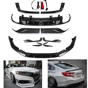 Alerón delantero y difusor trasero negro para Honda Accord Yofer 2021-2022 - Imagen 1 de 11