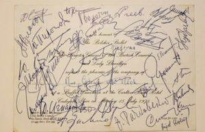 1974 BOLSHOI BALLET SIGNED INVITATION ~50 SIGS BY DANCERS SOVIET ERA RUSSIAN  - Picture 1 of 6