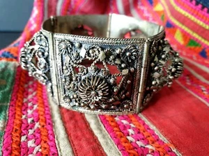 Old Asian Silver Filigree Bracelet …beautiful collection & accent piece - Picture 1 of 8