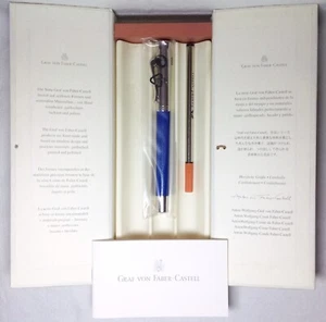 Bolígrafo Graf Von Faber-Castell Guilloche Indigo Nuevo En Caja Producto - Imagen 1 de 9