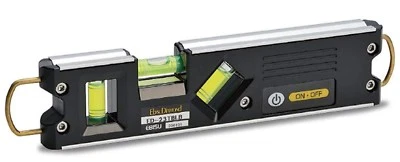 EBISU ALUMINUM LEVEL WITH LED LIGHT (235mm) ED-23TBLB MADE IN JAPAN - Image 1 of 2