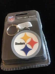 Llavero de goma dura Pittsburgh Steelers totalmente nuevo en paquetes - Imagen 1 de 1