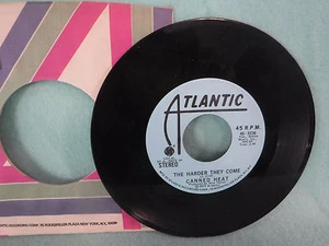 Canned Heat, The Harder They Come, Atlantic 45-3236, 1974, Blues Rock, DJ Promo - Picture 1 of 4