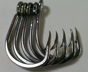 50X size 5/0 STAINLESS Steel live bait fishing hooks - Picture 1 of 6