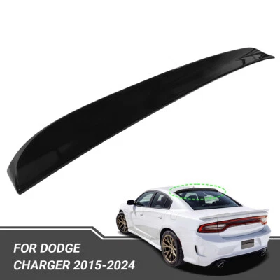 Rear Window Roof Spoiler Glossy Black Duckbill Style For 2015-2024 Dodge Charger - Image 1 of 4