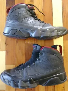 2010 Nike Air Jordan 9 Retro schwarz/rot-dunkel anthrazit 302370-005 Größe 10,5 gebraucht - Bild 1 von 9