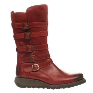 Fly London Seca rojo media altura botas - Imagen 1 de 1