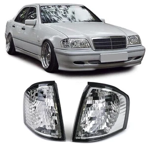 Klarglas Blinker Chrom passend für Mercedes W202 C Klasse 93-00 - Picture 1 of 6