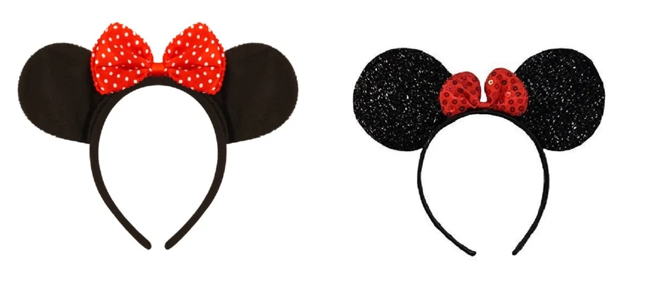 Minnie Mouse Ears Headband Disney Polka Dot Bow Kids Girls Ladies Fancy Dress - Image 1 of 1