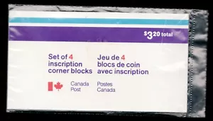 1976 - #684 Olympic Communications Postage Stamps -Inscription Block Set - cv$35 - Picture 1 of 2