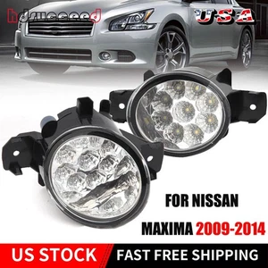 FIT FOR NISSAN MAXIMA 2009-2013 FRONT BUMPER FOG LIGHTS DRIVING LAMPS CLEAR LENS - Picture 1 of 15