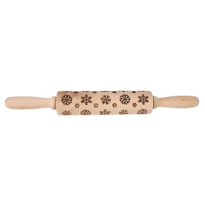  Patterned Rolling Pin Pastry with Christmas Patterns Baking Tools - Picture 1 of 12