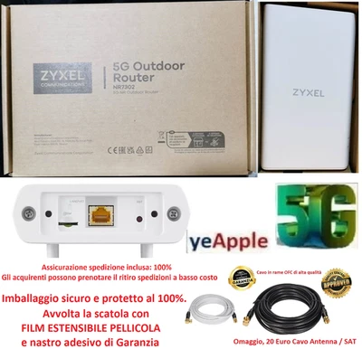 Zyxel 5G NR Router NR7302 da Esterno, 300 Mbit/s, NSA & SA, Ultraveloce, Testato - Immagine 1 di 4