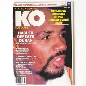 KO MAGAZINE MARVELOUS MARVIN HAGLER BOXING HOFer COVER MARCH 1984 - Picture 1 of 13