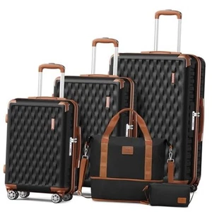 Luggage Sets 5 Piece with Duffel Bag, Hard Shell Carry on Suitcase with - Picture 1 of 7