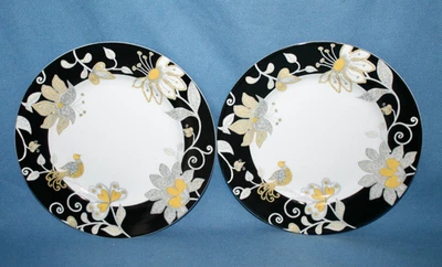 Juego de 2 platos de postre de ensalada de pájaros amarillos VERA BRADLEY 8,25" Andrea de Sadek Foto 1 de 3