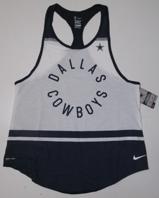 New Dallas Cowboys NFL Football Women's Nike Tee Dri-Fit Tank Top Shirt NWT - Image 1 of 4