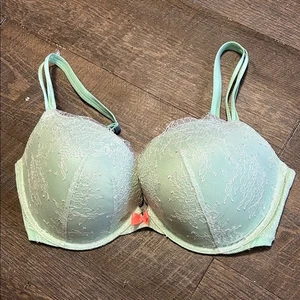 Reggiseno push-up Victoria's Secret Dream Angels molto sexy verde menta 36DD convertibile - Foto 1 di 6