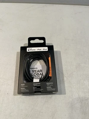 Skullcandy Line Round Charging Cable, USB-A to ightning - True Black/Orange - Image 1 of 4