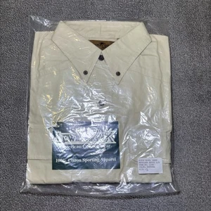 NWT Lewis Creek Button Up Shoulder Shirt Mens Large Tan Chest Pocket Fishing - Picture 1 of 5