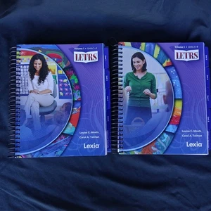 Lexia LETRS Vols 1 & 2, Units 1-4 & 5-8 Spiral Moats Tolman Reading - Imagen 1 de 5