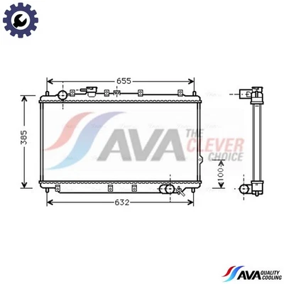RADIATOR ENGINE COOLING KA2016 FOR KIA SEPHIA SHUMA/MENTOR/II CERATO SPECTRA - Image 1 of 4