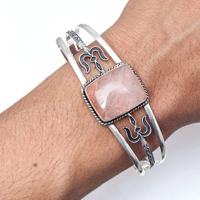 Copper Rutile Gemstone Handmade Jewelry Cuff Bracelets 7''Adjustable - Image 1 of 4