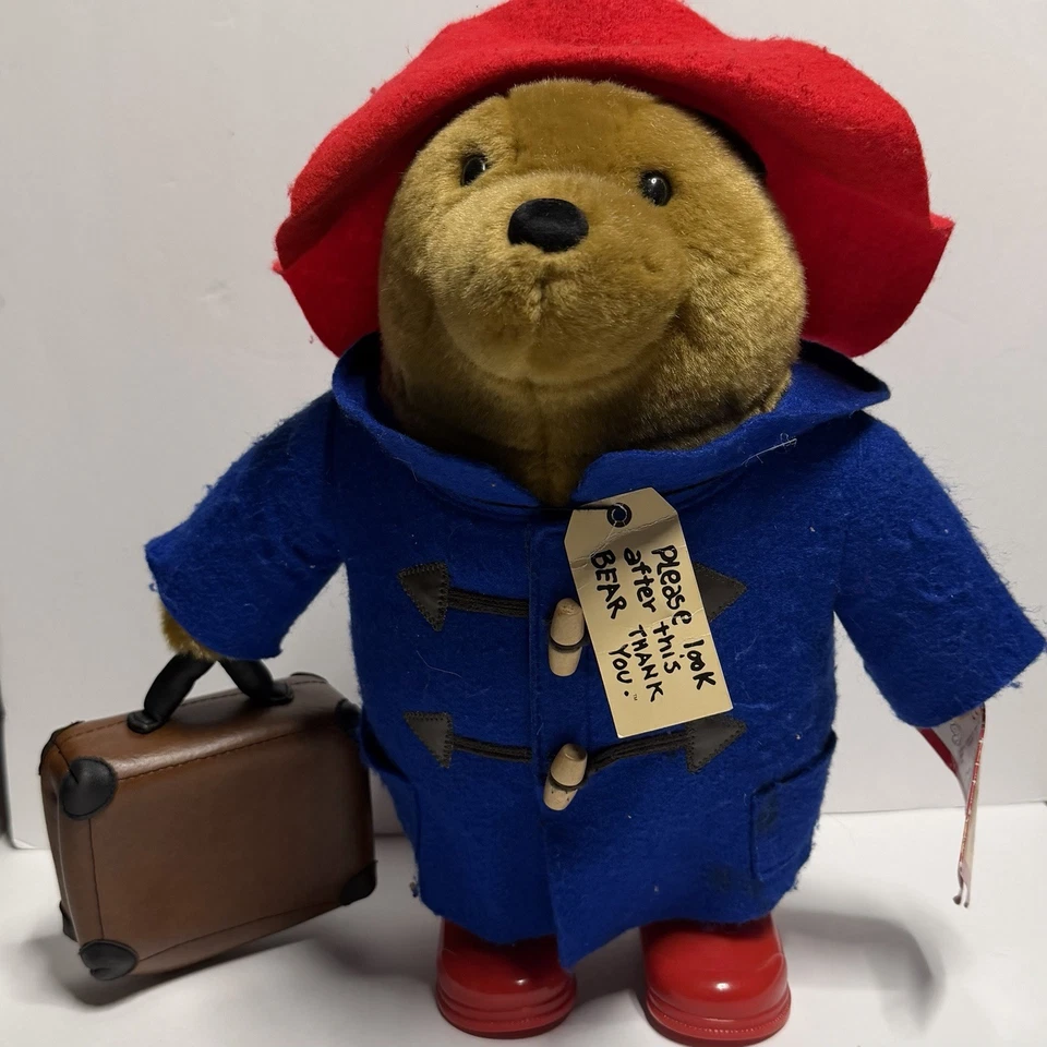 Paddington Bear ~ Plush Toy  Blue Coat Red Hat Boots Suitcase - Image 1 of 4