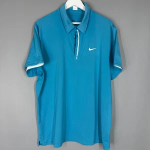 ROGER FEDERER NIKE RF TENNIS HERREN POLO AUSTRALIAN OPEN 2010 L BLAU AQUA SELTEN - Bild 1 von 8