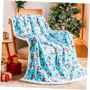 Christmas Throw Blanket, Christmas Decorations Blankets and Throws, Snowman - Picture 1 of 7
