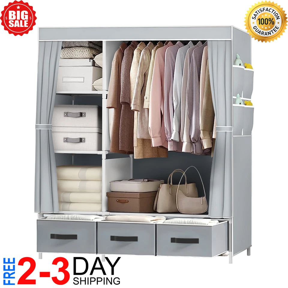 Armario De Ropa Portatil Closet Para Habitacion Organizador Guardarropa Calidad Foto 1 de 4