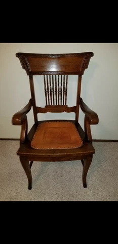 Antique Press Back Arm Chair 1910 - 1920's Cover