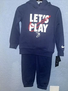 Nike 3 Brand Hoodie Outfit Sweats Size Xs 4 Nwt - Picture 1 of 5