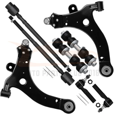 For Chevy Impala/Monte Carlo & Buick Lacrosse 8x Kit Front Control Arms Tie Rod - Image 1 of 4